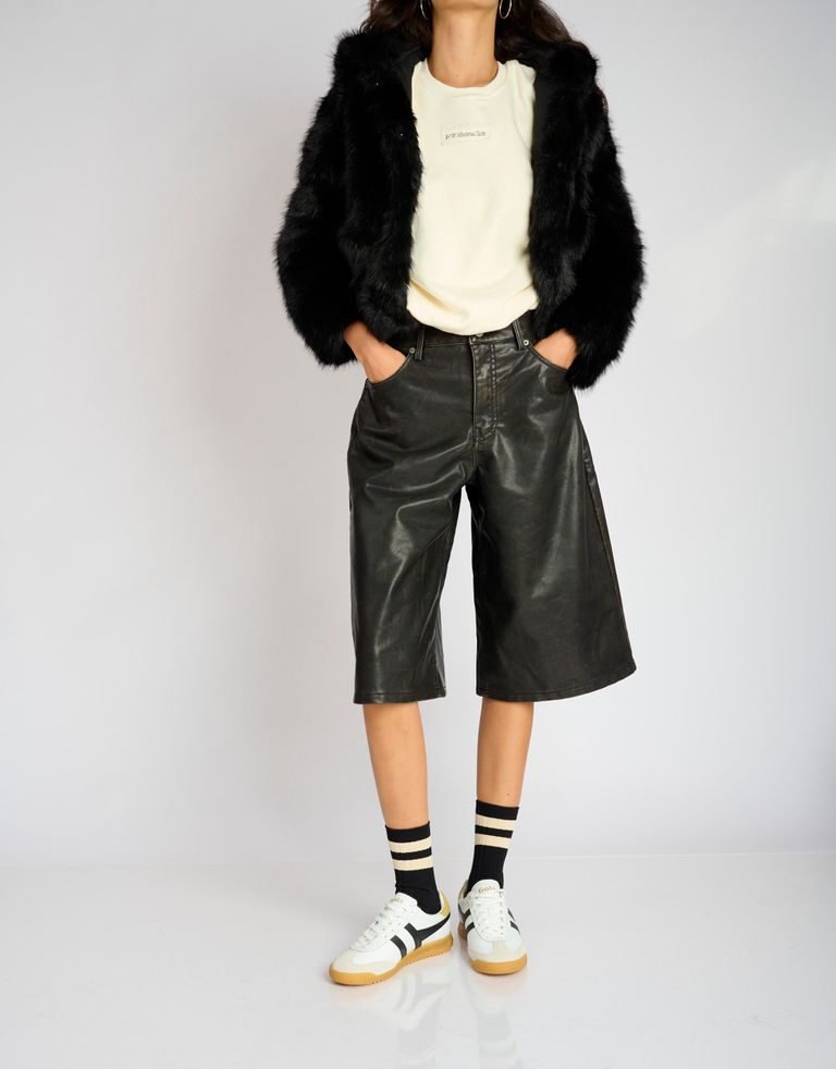 נעלי נשים - Gola - סניקרס עור TORPEDO - לבן   שחור2