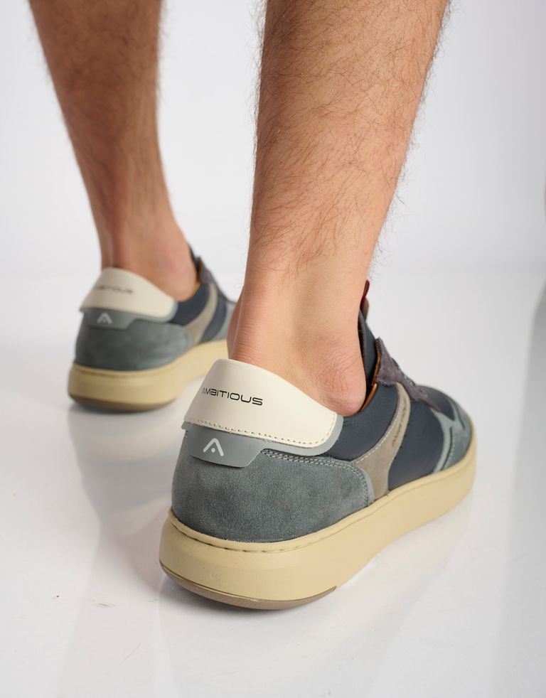 נעלי נשים - Ambitious - סניקרס עור AKTIF - כחול   אפור4