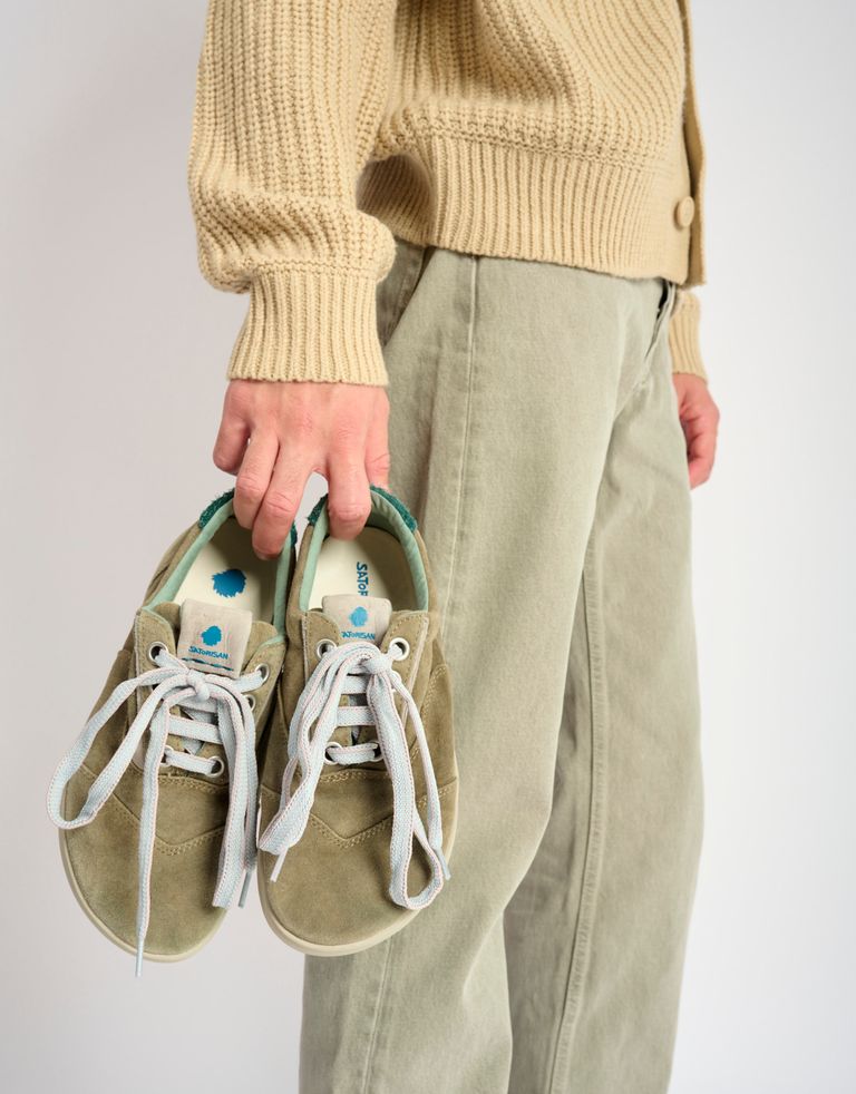 נעלי גברים - Satorisan - סניקרס זמש HATKO - אפור1