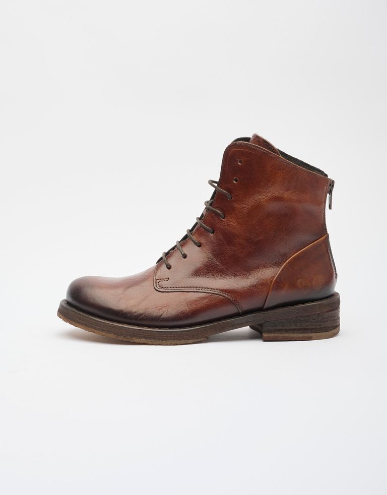 נעלי נשים -  - מגפונים עם שרוכים COOPER - חום כהה3