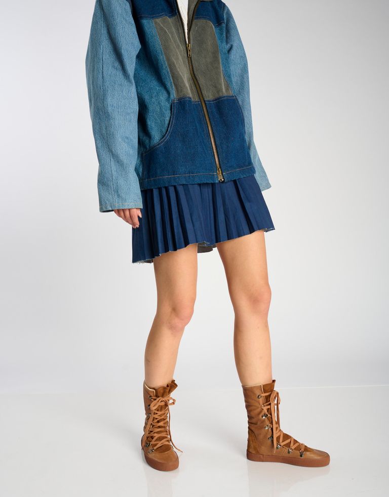 נעלי נשים - Aro - מגפיים עם שרוכים NOELLE - קוניאק2