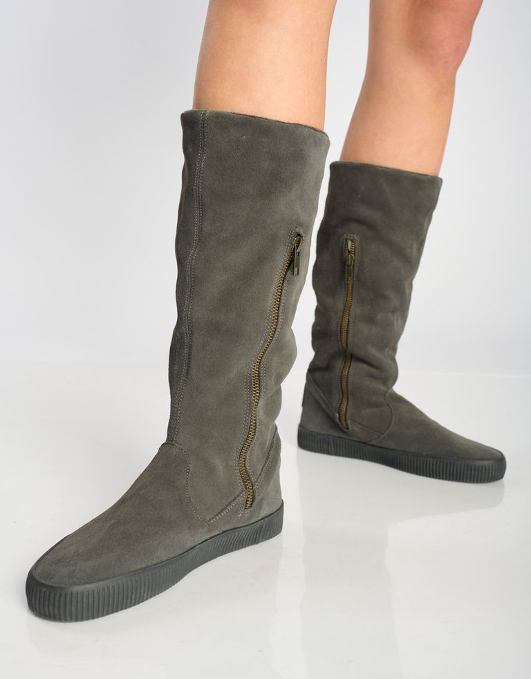 נעלי נשים - Aro - מגפי זמש גבוהות NOELLE - אפור3