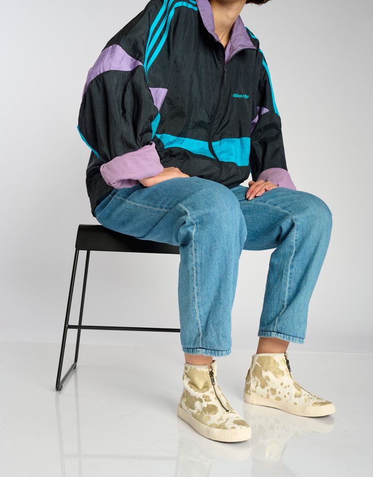 נעלי נשים - Aro - מגפונים עם והדפס  NOELLE - לבן   זהב2