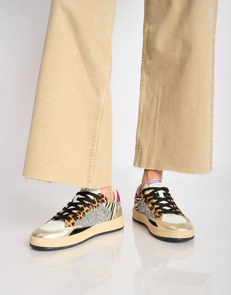 נעלי נשים - Crime London - סניקרס IGGY - זהב כסף1