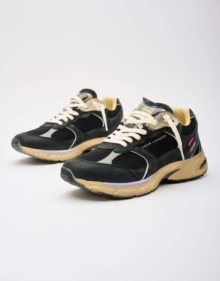 נעלי נשים - Crime London - סניקרס MIA - שחור2