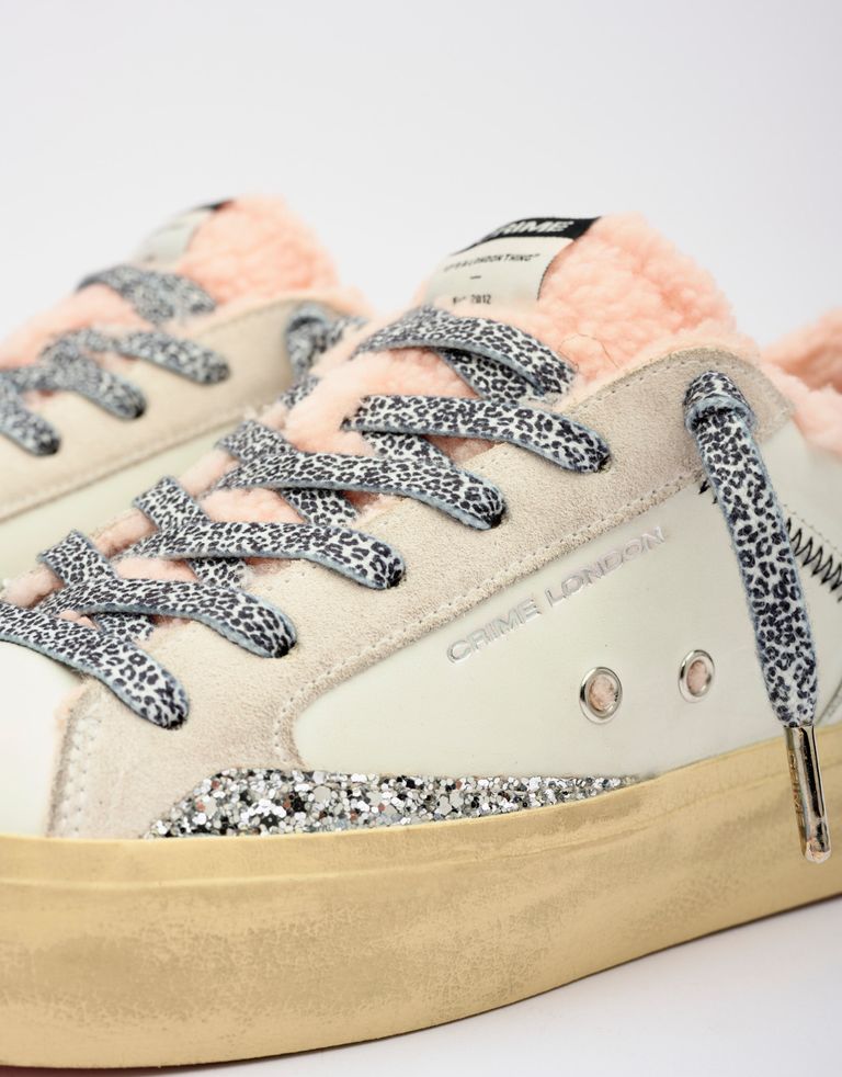 נעלי נשים - Crime London - סניקרס AGNES פלטפורמה - לבן1