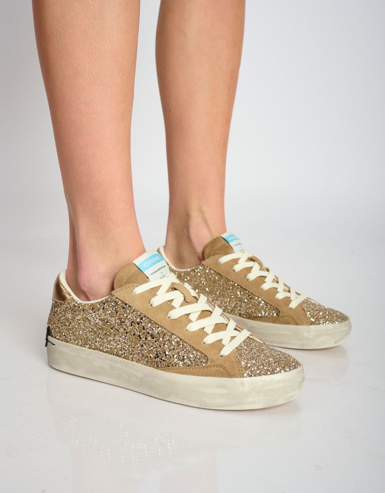 נעלי נשים - Crime London - סניקרס AGNES - בז   זהב2