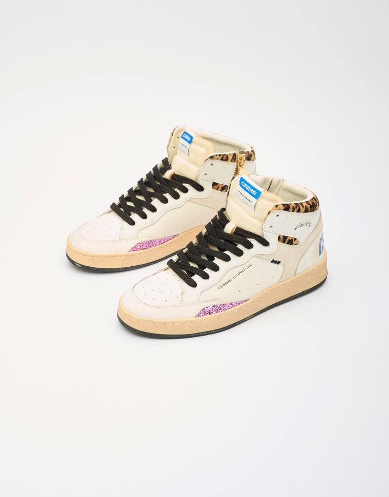 נעלי נשים - Crime London - סניקרס IGGY  גבוהות - לבן2