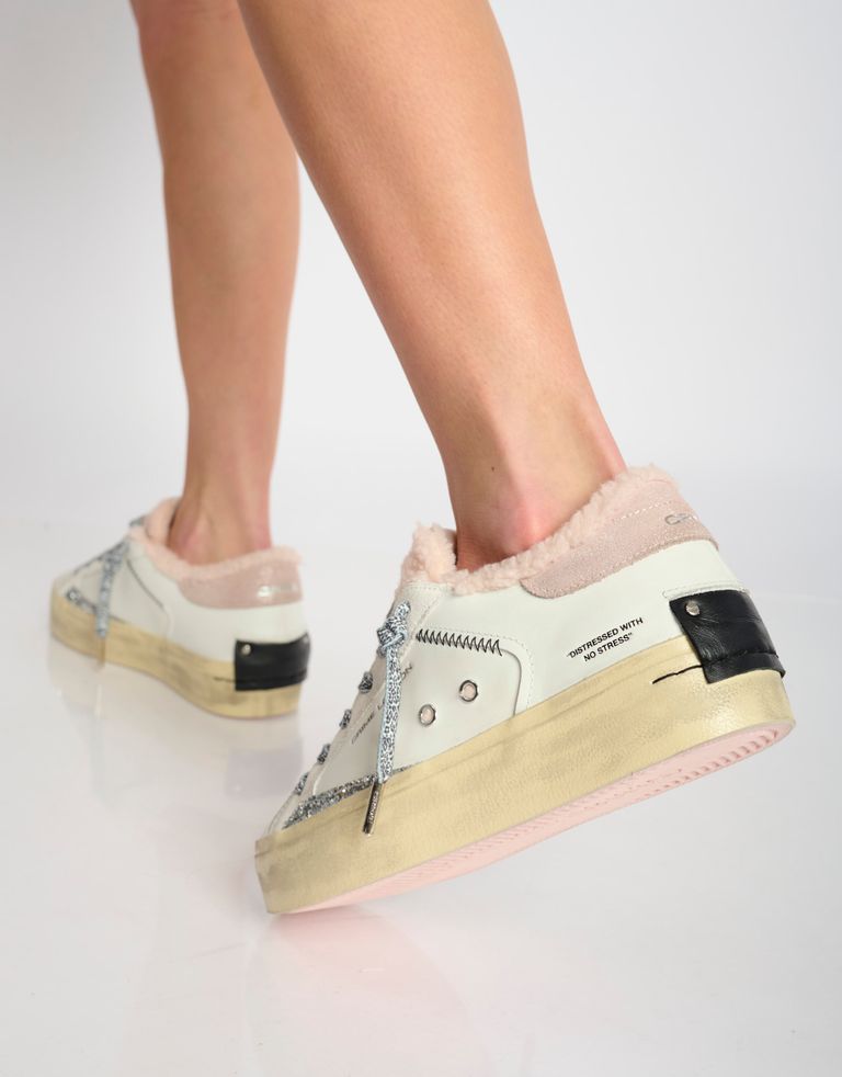 נעלי נשים - Crime London - סניקרס AGNES פלטפורמה - לבן4