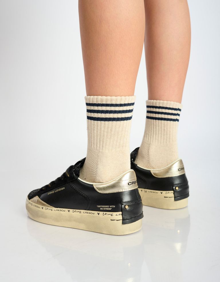 נעלי נשים - Crime London - סניקרס AGNES פלטפורמה - שחור4