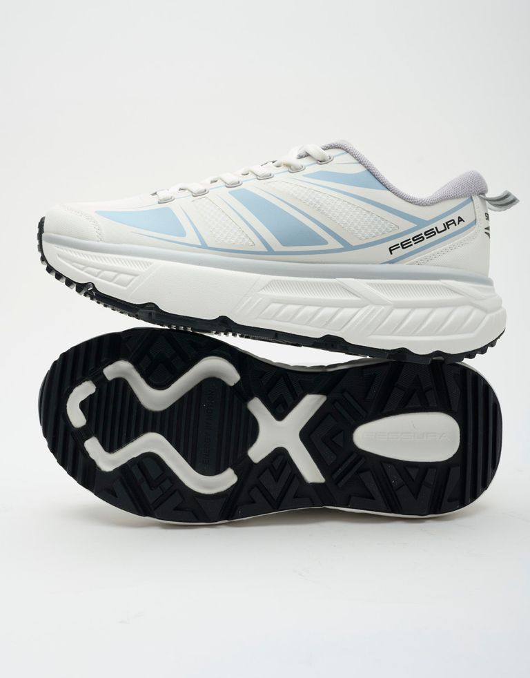 נעלי נשים - Fessura - סניקרס TRAIL SBL - לבן   תכלת3