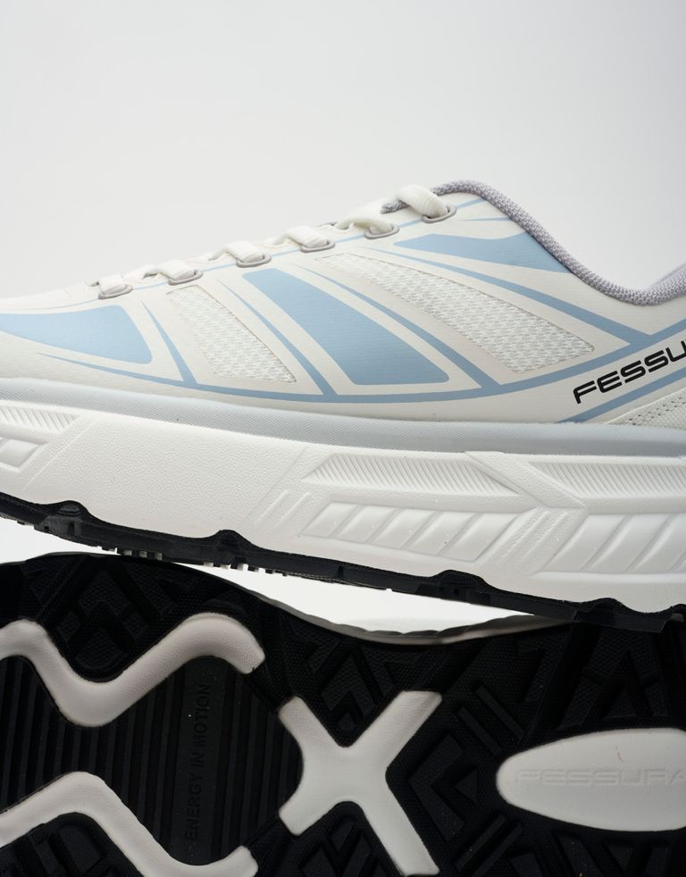 נעלי נשים - Fessura - סניקרס TRAIL SBL - לבן   תכלת4
