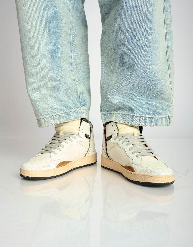 נעלי גברים - Crime London - סניקרס גבוהות LENNOX - לבן1