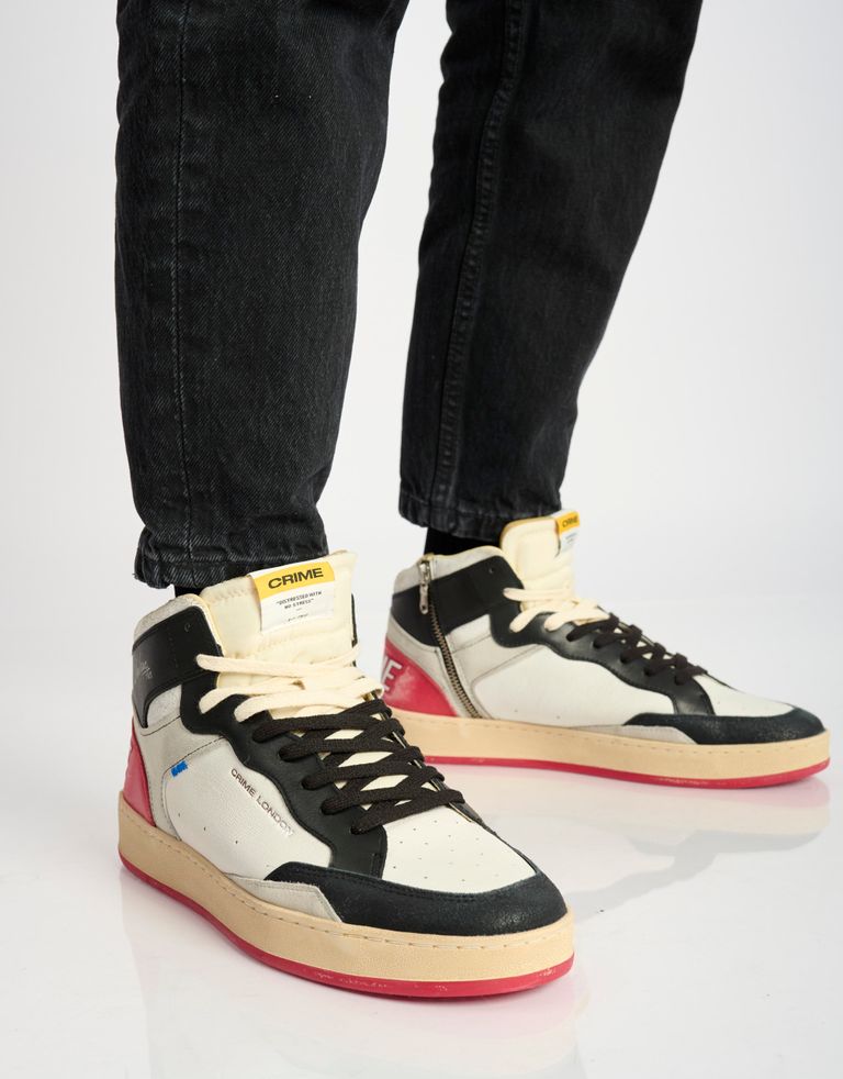 נעלי גברים - Crime London - סניקרס גבוהות LENNOX - לבן   שחור2