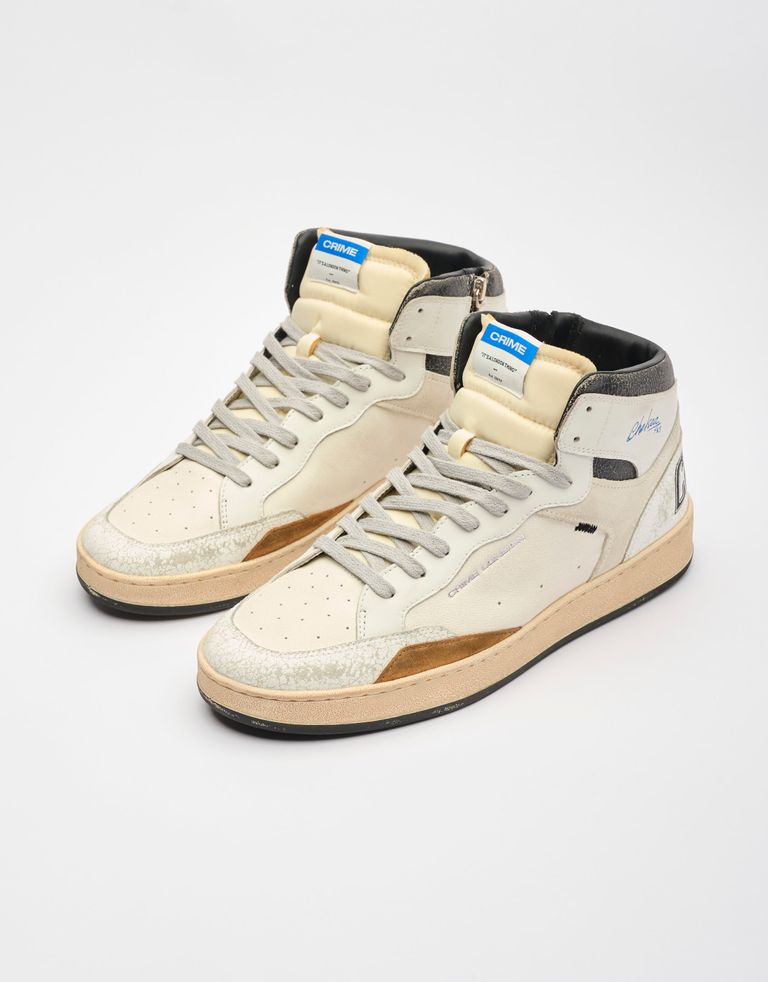 נעלי גברים - Crime London - סניקרס גבוהות LENNOX - לבן2