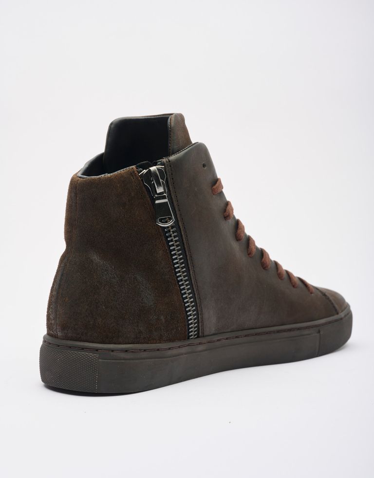 נעלי גברים - Crime London - סניקרס גבוהות KANE - חום3