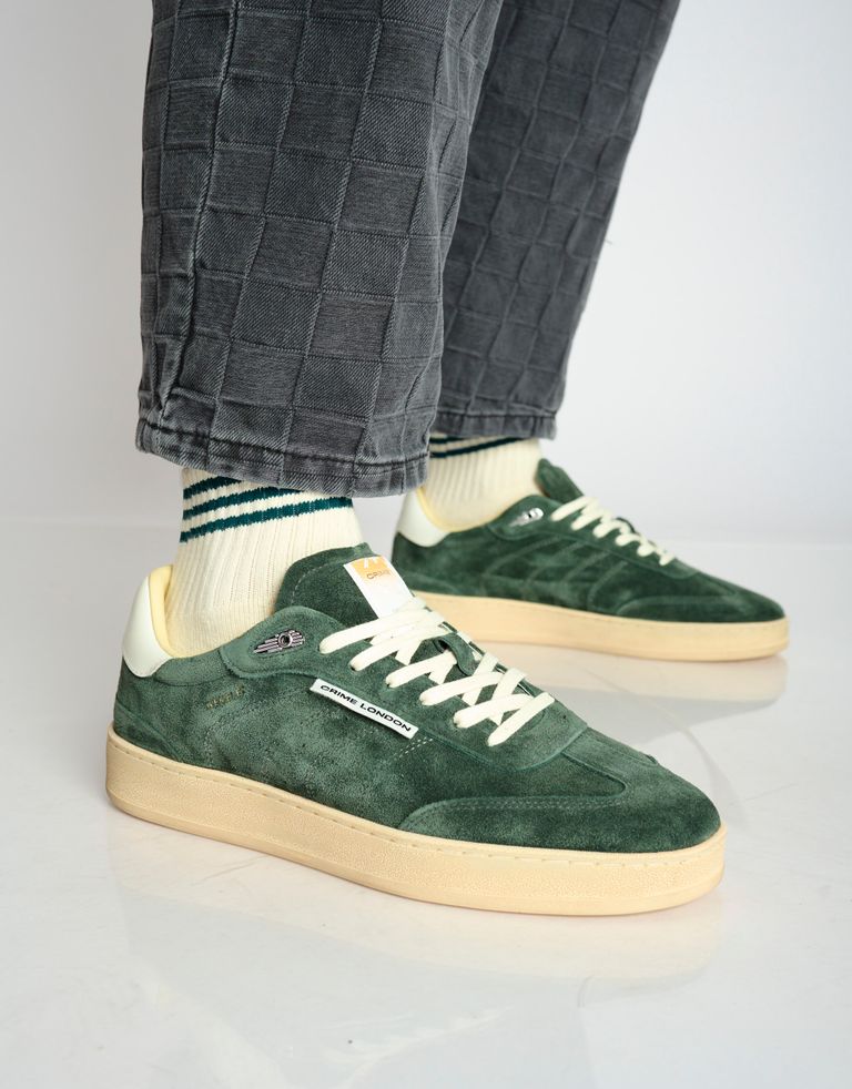 נעלי גברים - Crime London - סניקרס זמש OZZY - ירוק3