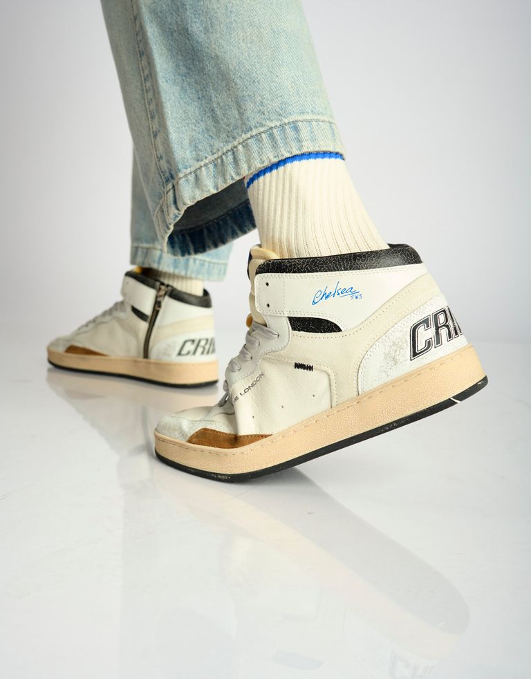 נעלי גברים - Crime London - סניקרס גבוהות LENNOX - לבן4