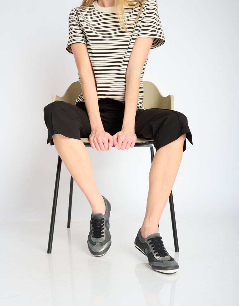 נעלי גברים - Aro - סניקרס JOANETA מבריקות - אפור מבריק1