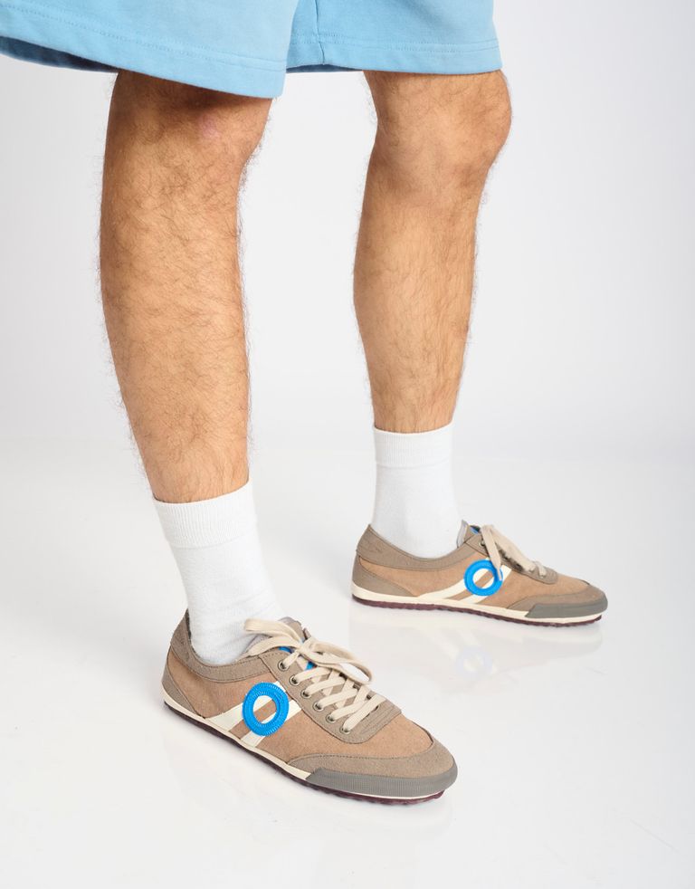 נעלי גברים - Aro - סניקרס בד IDO - חום3