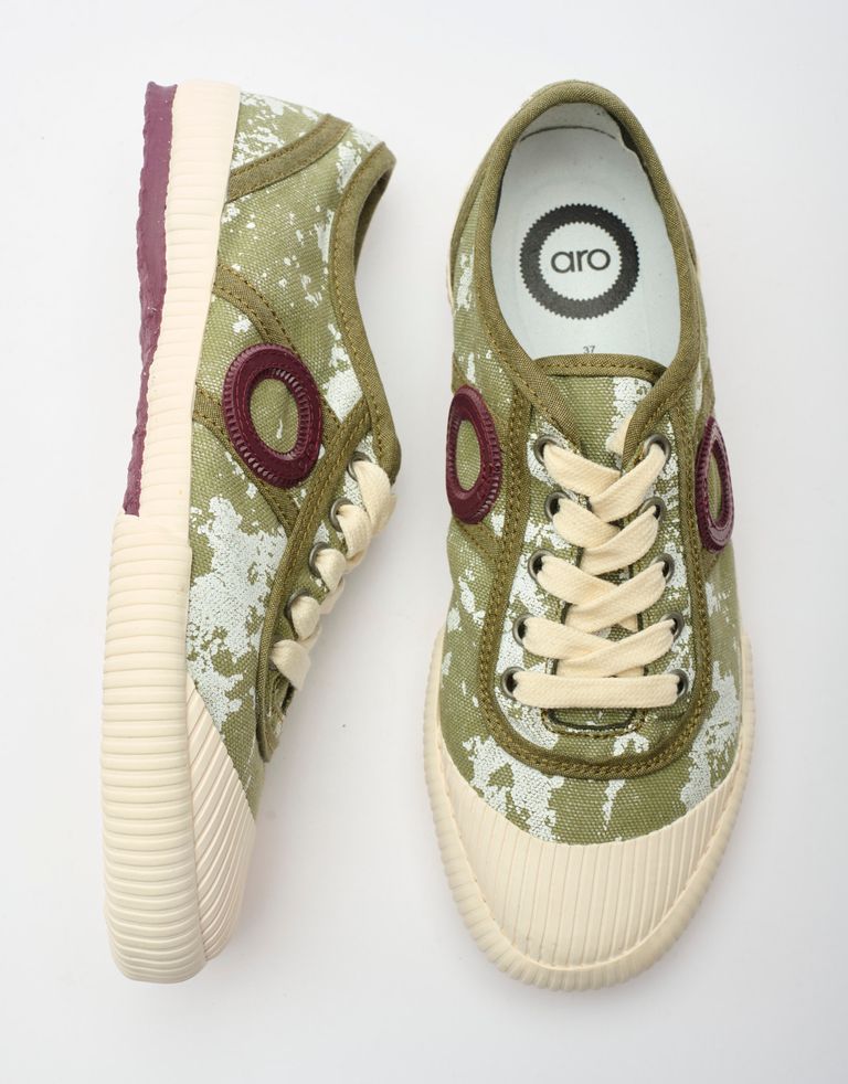 נעלי גברים - Aro - סניקרס בד CHARLIE C - חאקי2