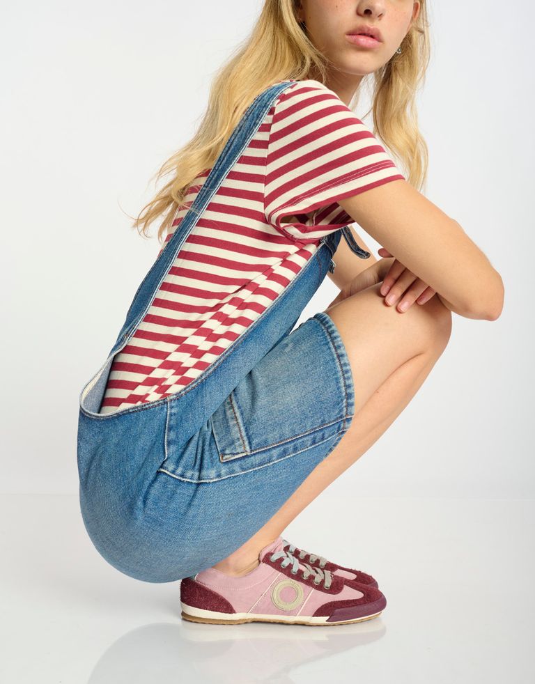 נעלי גברים - Aro - סניקרס בד MAY - סגול1