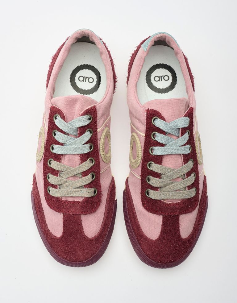 נעלי גברים - Aro - סניקרס בד MAY - סגול2