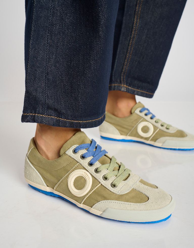 נעלי גברים - Aro - סניקרס בד MAY - זית3