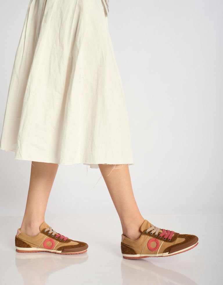 נעלי גברים - Aro - סניקרס בד MAY - חום4