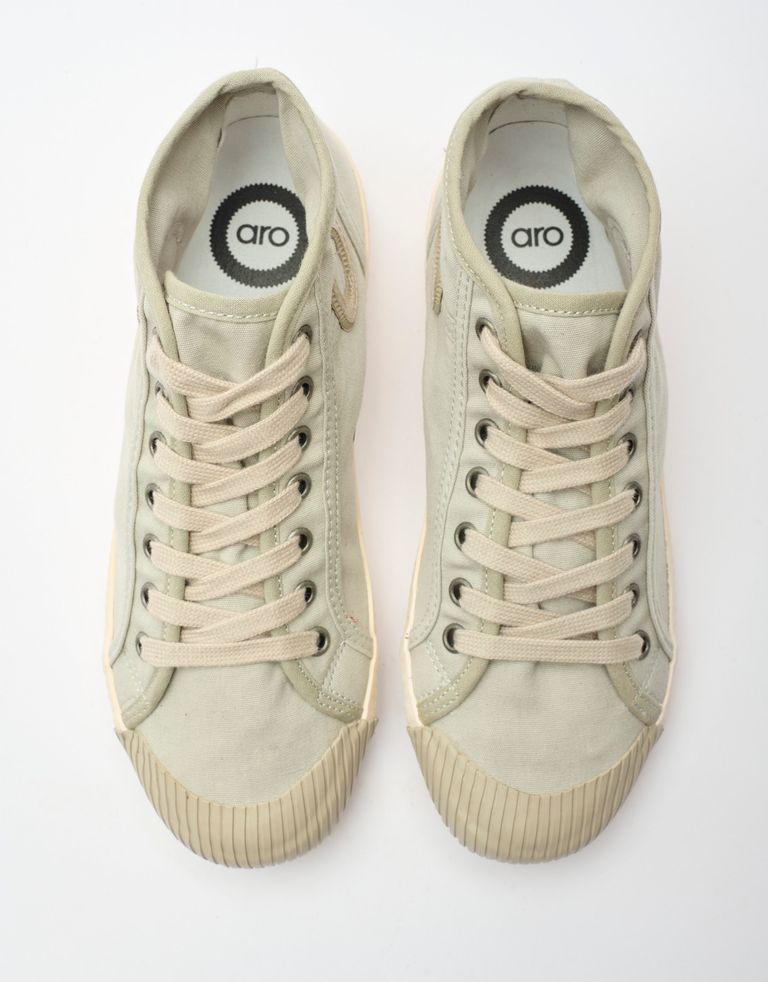נעלי גברים - Aro - סניקרס בד גבוהות CHARLIE - אפור4