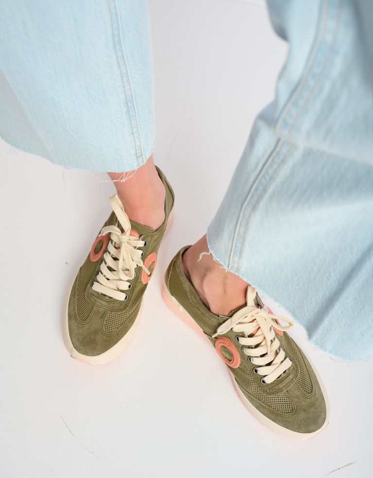 נעלי גברים - Aro - סניקרס JOANETA PLUS - זית3