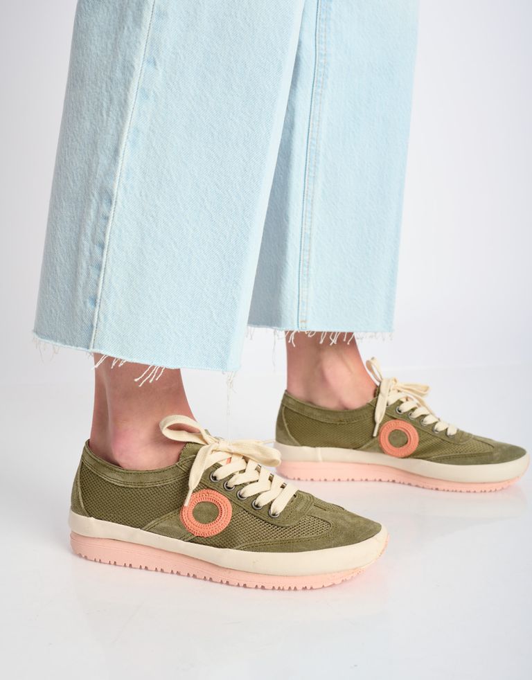 נעלי גברים - Aro - סניקרס JOANETA PLUS - זית4