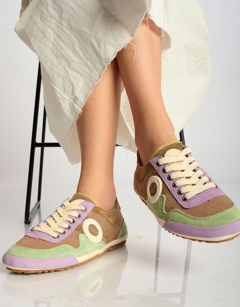 נעלי גברים - Aro - סניקרס משולבות IDO - חום   ירוק4