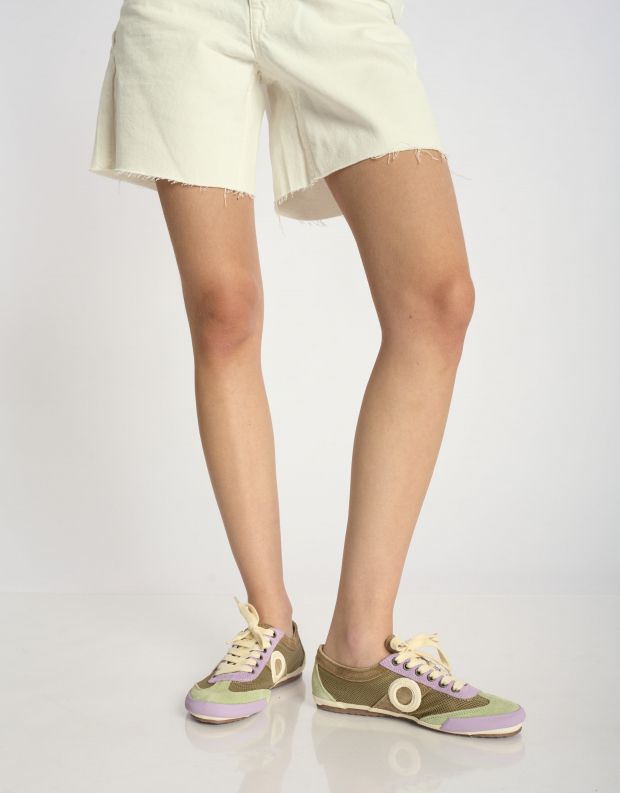 נעלי גברים - Aro - סניקרס משולבות JOANETA - חום   ירוק