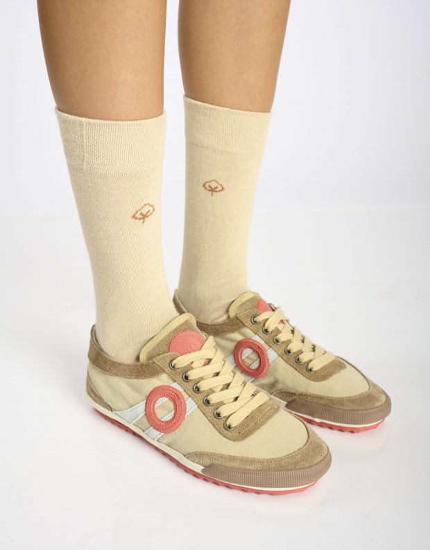 נעלי גברים - Aro - סניקרס ג'ינס IDO - חום בהיר