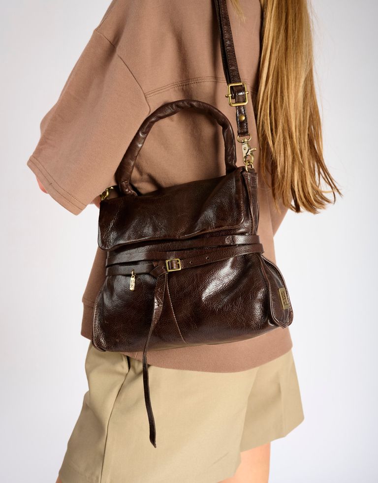 נעלי נשים - A.S. 98 - תיק צד FRANCESCA - חום כהה1