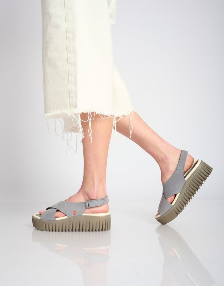 נעלי נשים - Art - סנדלי איקס  BRIGHTON - אפור כחול