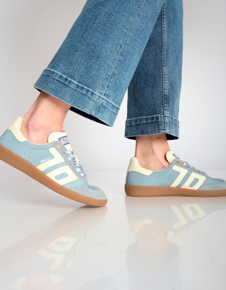 נעלי נשים - BACK 70 - סניקרס בד וזמש GHOST - תכלת1