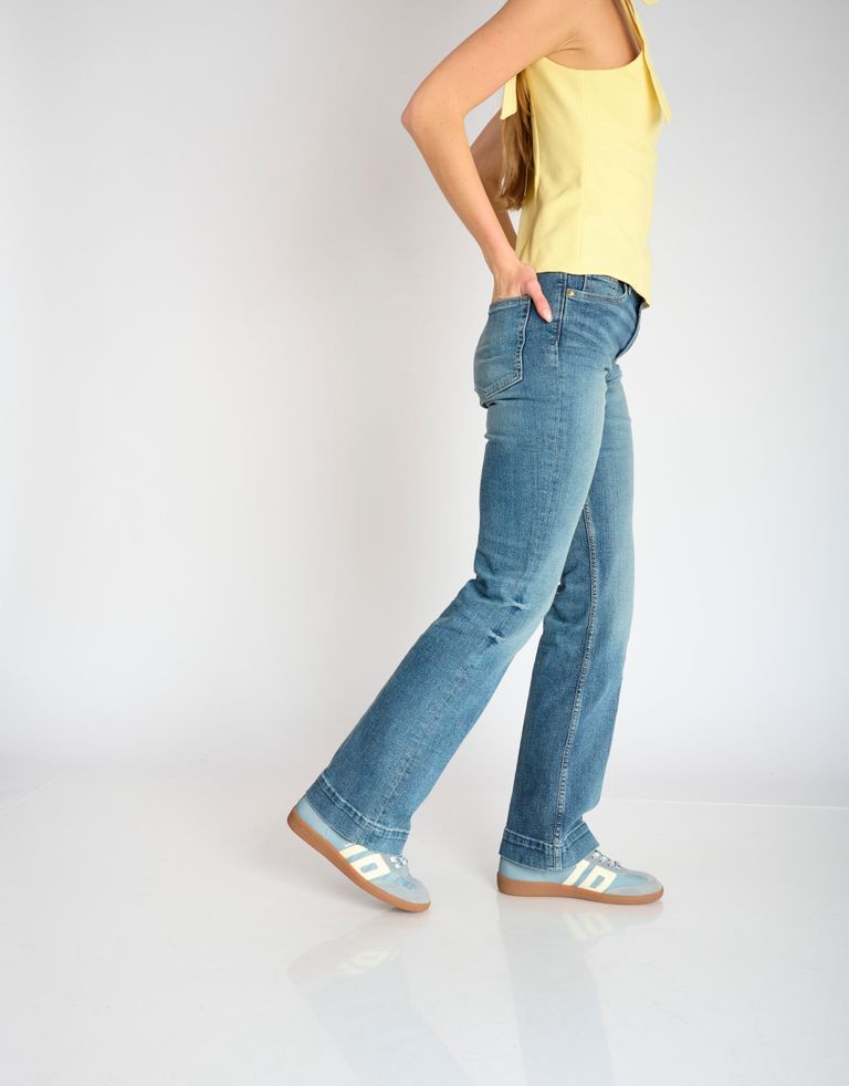 נעלי נשים - BACK 70 - סניקרס בד וזמש GHOST - תכלת3