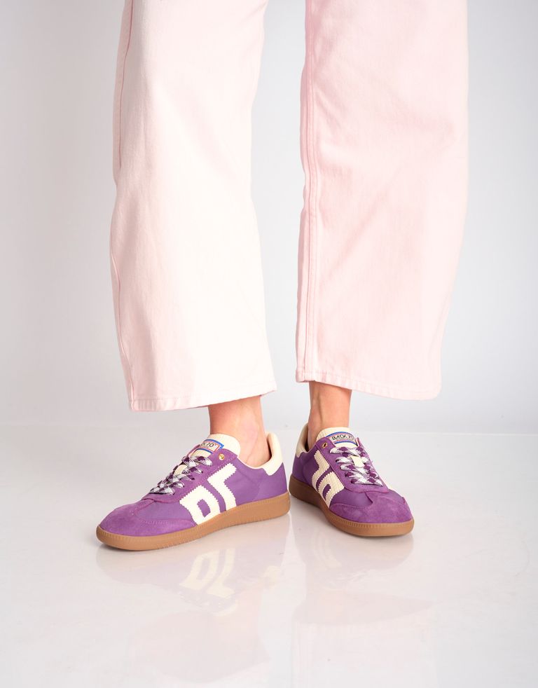 נעלי נשים - BACK 70 - סניקרס בד וזמש GHOST - סגול3