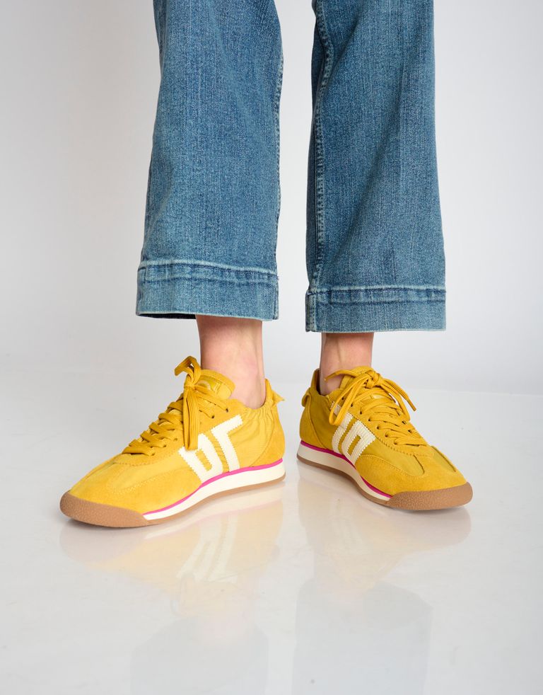 נעלי נשים - BACK 70 - סניקרס בד וזמש ROCKET - צהוב4