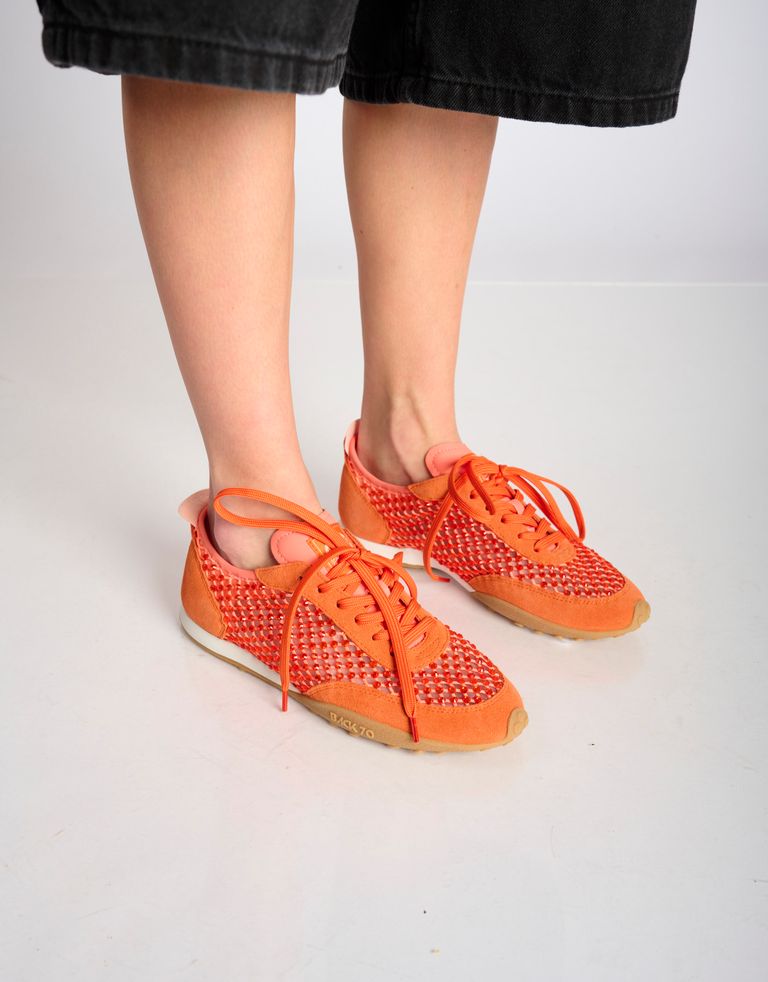 נעלי נשים - BACK 70 - סניקרס PARIS ניטים - כתום3