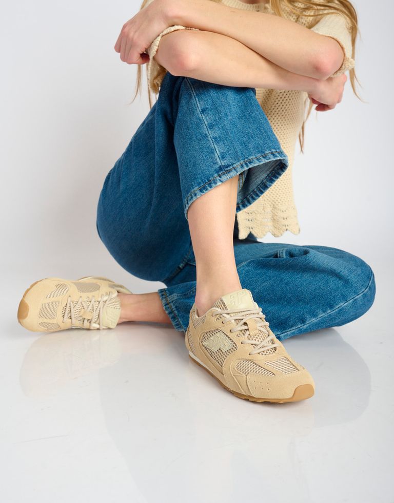 נעלי נשים - 3P - סניקרס רשת וזמש BLAST L4 - בז'1