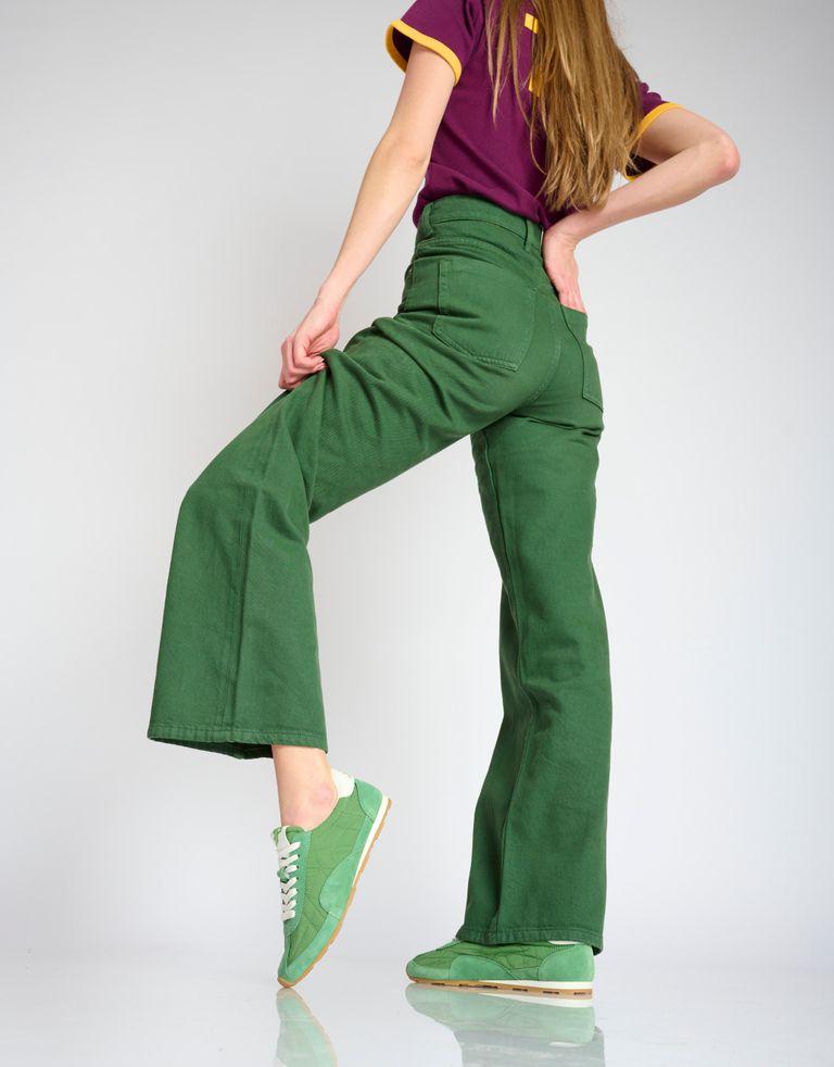 נעלי נשים - 3P - סניקרס ניילון וזמש BLAST - ירוק1