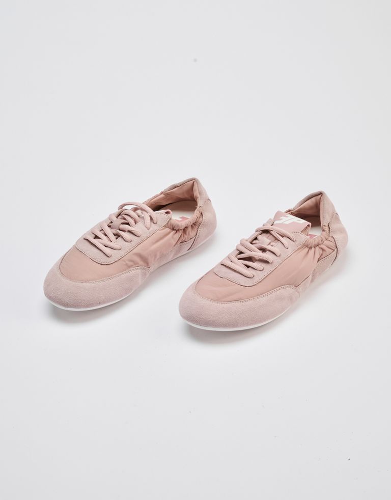 נעלי נשים - 3P - סניקרס ניילון וזמש BALLET - ורוד2
