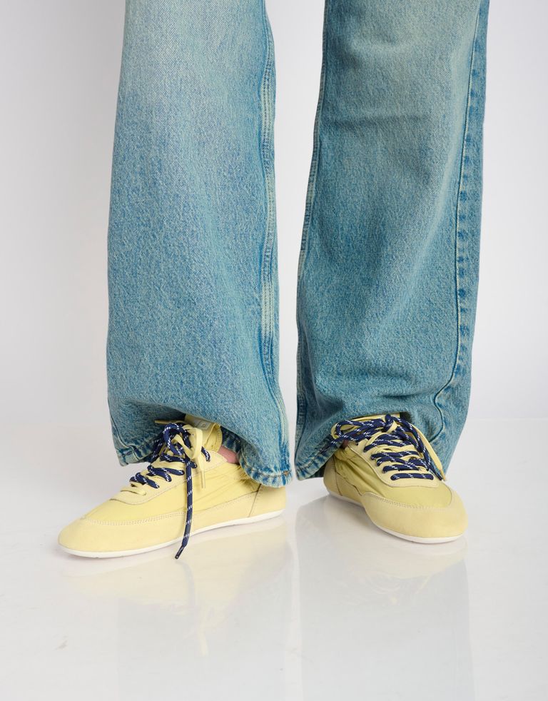 נעלי נשים - 3P - סניקרס ניילון וזמש BALLET - צהוב2