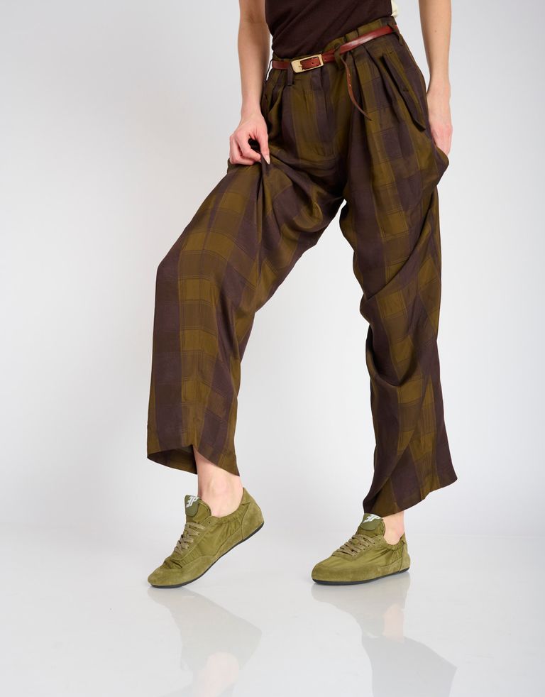 נעלי נשים - 3P - סניקרס ניילון וזמש BALLET - חאקי2