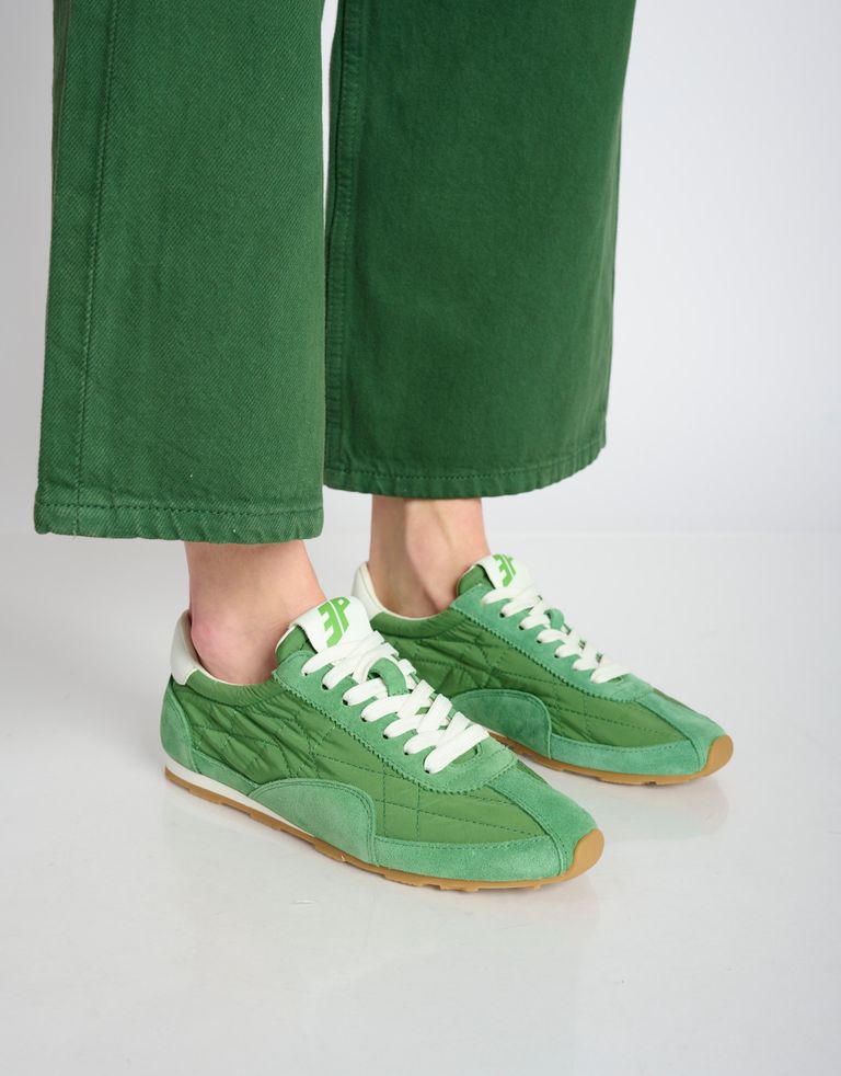 נעלי נשים - 3P - סניקרס ניילון וזמש BLAST - ירוק3