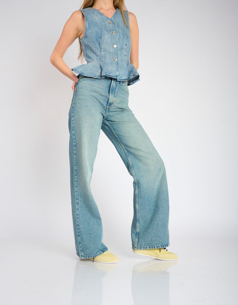 נעלי נשים - 3P - סניקרס ניילון וזמש BALLET - צהוב4