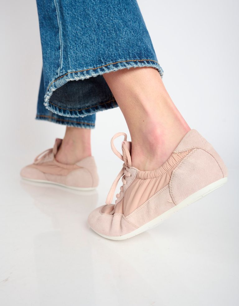 נעלי נשים - 3P - סניקרס ניילון וזמש BALLET - ורוד4